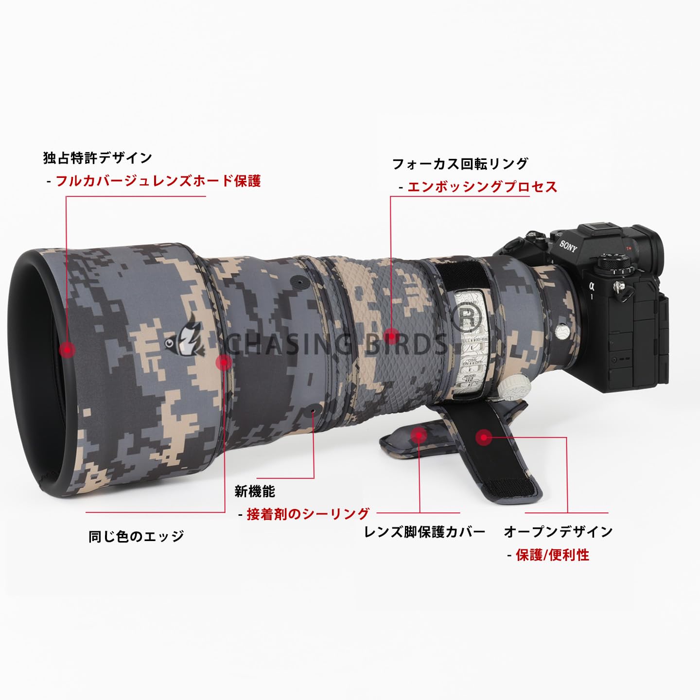 Amazon | CHASING BIRDS 迷彩防水レンズコート Sony FE 300mm F2.8 GM